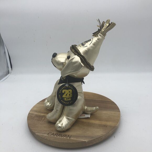 Raising Canes Plush Dog Gold Limited Edition 28th Golden Birthday With Tag - Picture 2 of 11